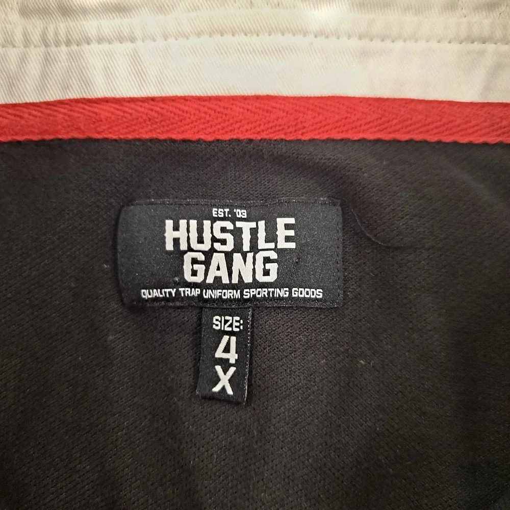 Hustle Gang Men's Graphic Polo Shirt Size 4XL Wolf/Native American - Picture 6 of 7